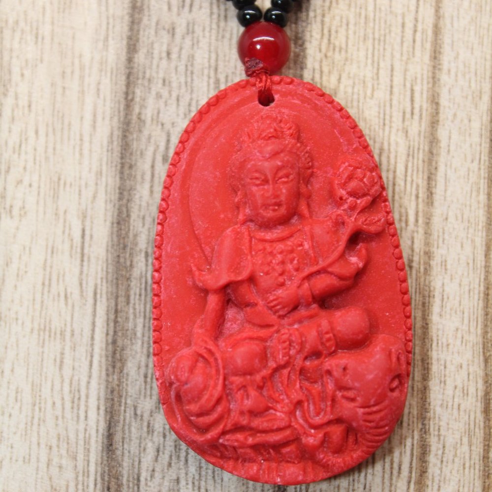 Obsidian Great Guardian Necklace- Cinnabar
